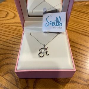 Silver Initial Necklace - Silver